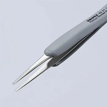 Knipex precizna pinceta sa gumenim ručkama ESD tupa 123mm 92 21 11 ESD-3