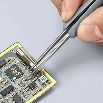 Knipex precizna pinceta sa gumenim ručkama ESD špicasta 112mm 92 21 12 ESD-5