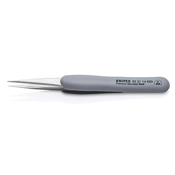 Knipex precizna pinceta sa gumenim ručkama ESD špicasta 130mm 92 21 14 ESD Knipex precizna pinceta sa gumenim ručkama ESD špicasta 130mm 92 21 14 ESD