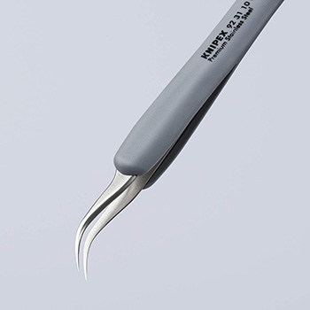 Knipex precizna pinceta sa gumenim ručkama ESD zakrivljena 122mm 92 31 10 ESD-3