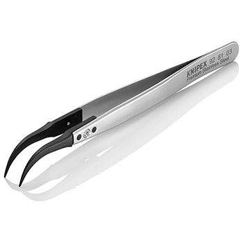 Knipex pinceta sa izmenljivim ESD vrhovima zakrivljena 130mm 92 81 03 Knipex pinceta sa izmenljivim ESD vrhovima zakrivljena 130mm 92 81 03