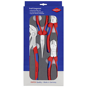 Knipex komplet klešta Basic Chrome 4/1 u penastom ulošku 00 20 01 V17-1