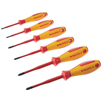 Knipex set krstastih izolovanih odvijača 1000V 6/1 00 20 12 V03 Knipex set krstastih izolovanih odvijača 1000V 6/1 00 20 12 V03