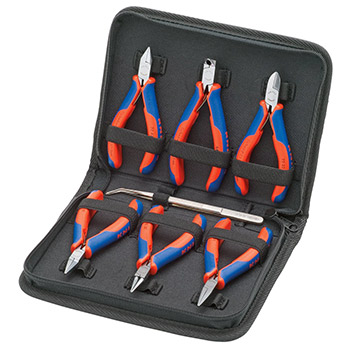 Knipex komplet klešta za elektroniku sa pincetom u torbici 7/1 00 20 16 Knipex komplet klešta za elektroniku sa pincetom u torbici 7/1 00 20 16