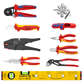 Knipex komplet od 11 alata u koferu Robust34 Elektro 00 21 36-1