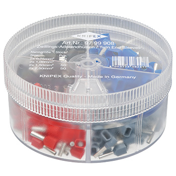 Knipex asortiman duplih izolovanih hilzni 2x0,75-2x2,5mm² 97 99 908 Knipex asortiman duplih izolovanih hilzni 2x0,75-2x2,5mm² 97 99 908