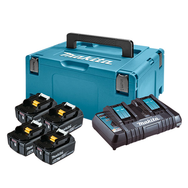 Makita LXT komplet za napajanje 198091-4 (4 x BL1860B + DC18RD)