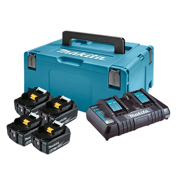 Makita LXT komplet za napajanje 198091-4 (4 x BL1860B + DC18RD)