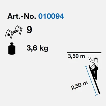 Krause Corda prislone merdevine 9 gazišta 010094 Krause Corda prislone merdevine 9 gazišta 010094