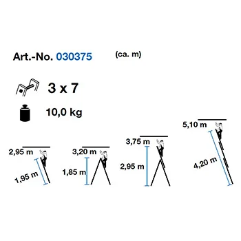 Krause Corda univerzalne merdevine 3x7 gazišta 030375 Krause Corda univerzalne merdevine 3x7 gazišta 030375