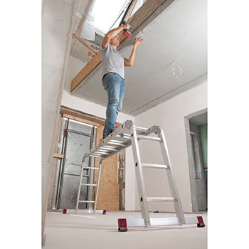 Krause Corda zglobne univerzalne merdevine 4x3 gazišta sa platformom 085214-6