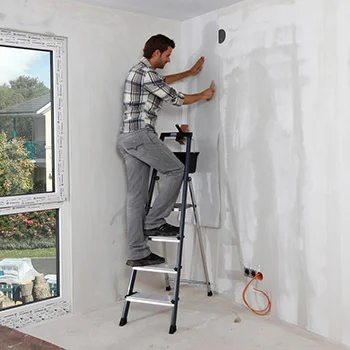 Krause Monto kućne merdevine eloksirane Securo 4 gazišta 126429-7