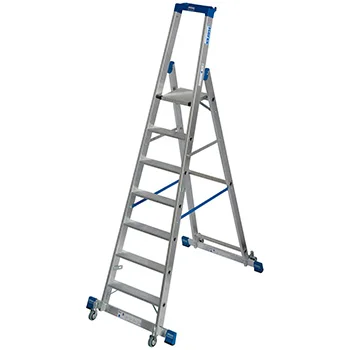 Krause Stabilo kotrljajuće stepenaste merdevine sa osloncem 7 gazišta 127310 Krause Stabilo kotrljajuće stepenaste merdevine sa osloncem 7 gazišta 127310