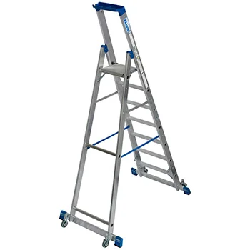 Krause Stabilo kotrljajuće stepenaste merdevine sa osloncem 7 gazišta 127310 Krause Stabilo kotrljajuće stepenaste merdevine sa osloncem 7 gazišta 127310