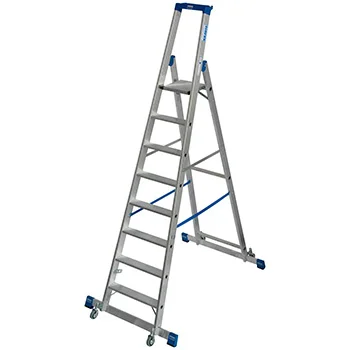 Krause Stabilo kotrljajuće stepenaste merdevine sa osloncem 8 gazišta 127327 Krause Stabilo kotrljajuće stepenaste merdevine sa osloncem 8 gazišta 127327