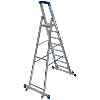 Krause Stabilo kotrljajuće stepenaste merdevine sa osloncem 8 gazišta 127327 Krause Stabilo kotrljajuće stepenaste merdevine sa osloncem 8 gazišta 127327