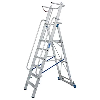 Krause Stabilo stojeće merdevine sa velikom platformom i lancem 6 gazišta 127501 Krause Stabilo stojeće merdevine sa velikom platformom i lancem 6 gazišta 127501