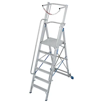 Krause Stabilo stojeće merdevine sa velikom platformom i lancem 6 gazišta 127501 Krause Stabilo stojeće merdevine sa velikom platformom i lancem 6 gazišta 127501