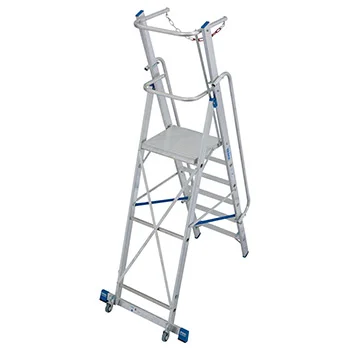 Krause Stabilo stojeće merdevine sa velikom platformom i lancem 6 gazišta 127501 Krause Stabilo stojeće merdevine sa velikom platformom i lancem 6 gazišta 127501