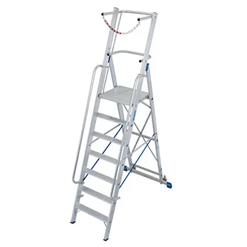 Krause Stabilo stojeće merdevine sa velikom platformom i lancem 7 gazišta 127518 Krause Stabilo stojeće merdevine sa velikom platformom i lancem 7 gazišta 127518