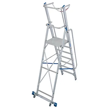 Krause Stabilo stojeće merdevine sa velikom platformom i lancem 7 gazišta 127518 Krause Stabilo stojeće merdevine sa velikom platformom i lancem 7 gazišta 127518