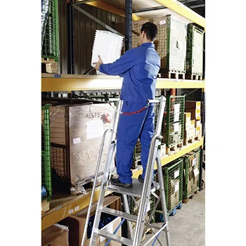 Krause Stabilo stojeće merdevine sa velikom platformom i lancem 7 gazišta 127518 Krause Stabilo stojeće merdevine sa velikom platformom i lancem 7 gazišta 127518