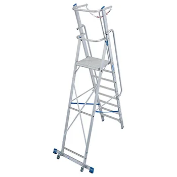 Krause Stabilo stojeće merdevine sa velikom platformom i lancem 8 gazišta 127525 Krause Stabilo stojeće merdevine sa velikom platformom i lancem 8 gazišta 127525