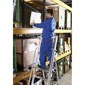 Krause Stabilo stojeće merdevine sa velikom platformom i lancem 14 gazišta 127587 Krause Stabilo stojeće merdevine sa velikom platformom i lancem 14 gazišta 127587