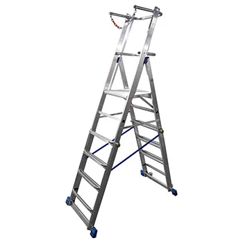 Krause Stabilo teleskopske merdevine sa platformom i lancem 6-8 gazišta 127624 Krause Stabilo teleskopske merdevine sa platformom i lancem 6-8 gazišta 127624