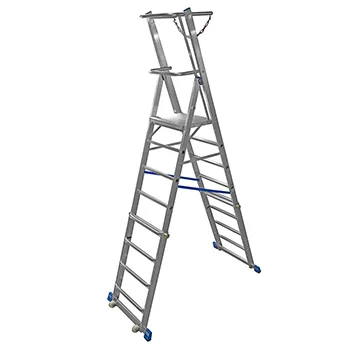 Krause Stabilo teleskopske merdevine sa platformom i lancem 6-8 gazišta 127624 Krause Stabilo teleskopske merdevine sa platformom i lancem 6-8 gazišta 127624