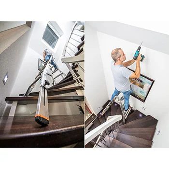 Krause Monto teleskopske zglobne merdevine sa 4 produživa kraka TeleVario 4x4 gazišta 129970-7