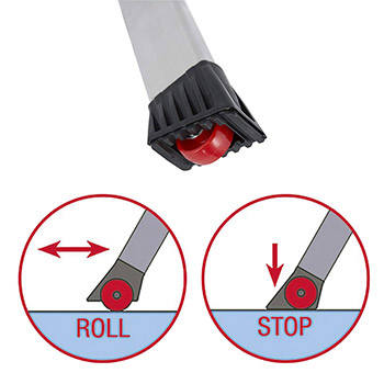 Krause Monto pokretne sklopive merdevine Rolly 2x3 gazišta alu 130068-5