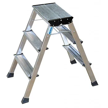 Krause Monto pokretne sklopive merdevine Rolly 2x3 gazišta alu 130068-2