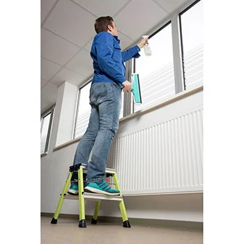 Krause Monto pokretne sklopive merdevine Rolly 2x2 gazišta zelene 130143-4