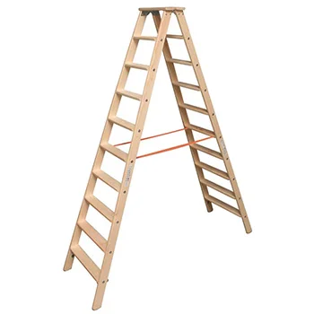 Krause Stabilo stepeničaste drvene merdevine 2x10 gazišta 818270