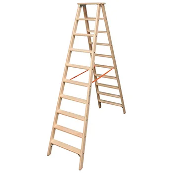 Krause Stabilo stepeničaste drvene merdevine 2x10 gazišta 818270-1