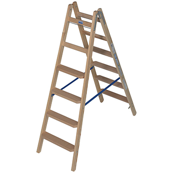 Krause Stabilo stepeničaste drvene merdevine 2x6 gazišta 818331 Krause Stabilo stepeničaste drvene merdevine 2x6 gazišta 818331