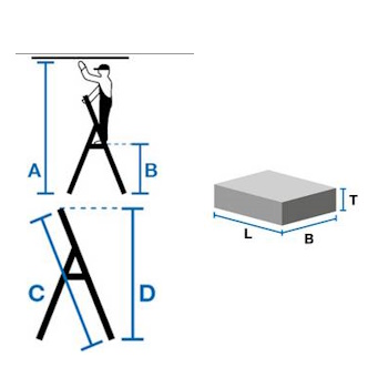 Krause Stabilo preklopne aluminijumske merdevine 230x370mm 1x3 gazišta 810526 Krause Stabilo preklopne aluminijumske merdevine 230x370mm 1x3 gazišta 810526