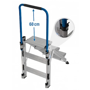 Krause Stabilo preklopne aluminijumske merdevine 230x370mm 1x3 gazišta 810526 Krause Stabilo preklopne aluminijumske merdevine 230x370mm 1x3 gazišta 810526