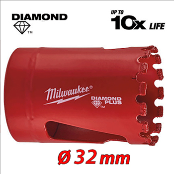 Milwaukee dijamantska kruna 32mm Diamond Plus za suvo/mokro bušenje 49565620 Milwaukee dijamantska kruna 32mm Diamond Plus za suvo/mokro bušenje 49565620