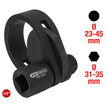 KS Tools stezni i okretni mehanizam za ekscentar, Ø23-45mm, HEX 31-35mm 150.1640 KS Tools stezni i okretni mehanizam za ekscentar, Ø23-45mm, HEX 31-35mm 150.1640