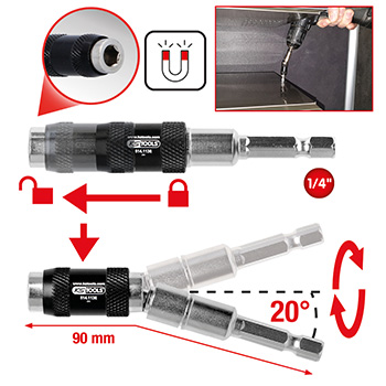 KS Tools magnetni brzopotezni držač bitova sa zglobom 1/4