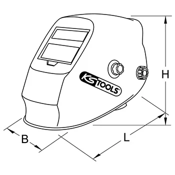 KS Tools zaštitna kaciga za zavarivače Steel Design 310.0195-8