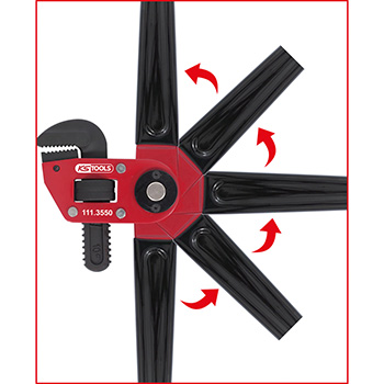 KS Tools jednoručna klešta za cevi s podesivom glavom 1.1/2 KS Tools jednoručna klešta za cevi s podesivom glavom 1.1/2