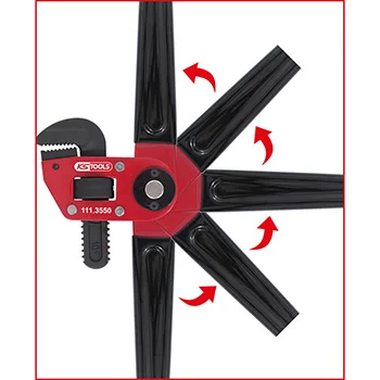 KS Tools jednoručni ključ za cevi s podesivom glavom 1.1/2 KS Tools jednoručni ključ za cevi s podesivom glavom 1.1/2