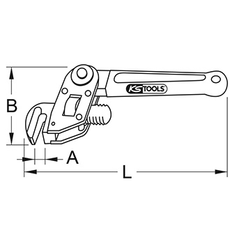 KS Tools jednoručna klešta za cevi s podesivom glavom 1.1/2