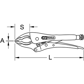 KS Tools grip klešta sa velikim čeljustima 235mm 115.1506-6