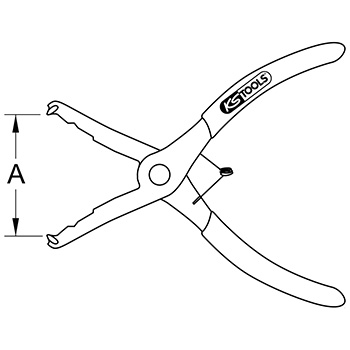 KS Tools montažna klešta prava 185mm 911.8181-6