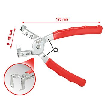 KS Tools montažna klešta povijena 175mm 911.8182-1