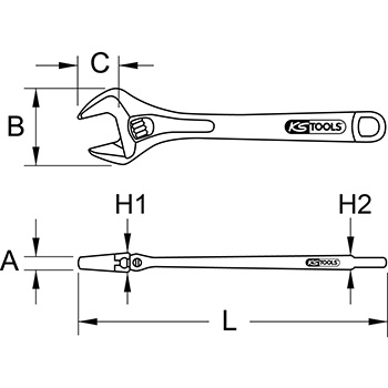 KS Tools viličasti valjkasti ključ s ustavljačem, 0-32mm 577.0352-3